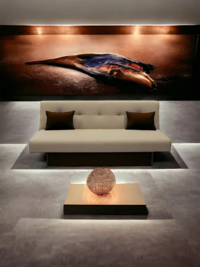 Прямой диван манго 4 Нео Латте/Подушки Нео Шоколад в Пыть-Яхе - pyt-yah.mebel-tymen.ru | фото