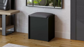 Пуф Бостон Антрацит/Велюр серый в Пыть-Яхе - pyt-yah.mebel-tymen.ru | фото