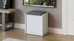 Пуф Бостон Белый Ясень, Велюр Серый в Пыть-Яхе - pyt-yah.mebel-tymen.ru | фото