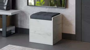 Пуф «Форест» Дуб крафт белый, Велюр Серый в Пыть-Яхе - pyt-yah.mebel-tymen.ru | фото