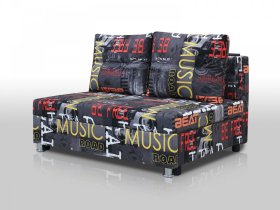 Диван Реал 120 без подлокотников мюзик графит в Пыть-Яхе - pyt-yah.mebel-tymen.ru | фото