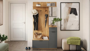 Секция комбинированная Эвита Тип 1 Дуб Крафт золотой, Графит в Пыть-Яхе - pyt-yah.mebel-tymen.ru | фото