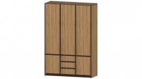 Серия Бостон Шкаф 3-х створчатый дуб вотан в Пыть-Яхе - pyt-yah.mebel-tymen.ru | фото