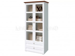 Шкаф 2-х створчатый бельевой со стеклом Валенсия в Пыть-Яхе - pyt-yah.mebel-tymen.ru | фото