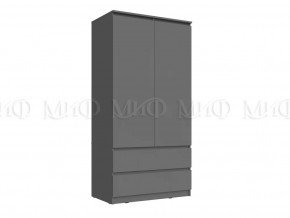 Шкаф 2-х створчатый Челси Графит в Пыть-Яхе - pyt-yah.mebel-tymen.ru | фото