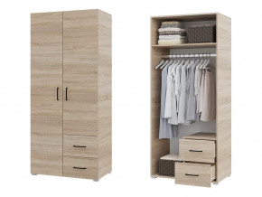 Шкаф 2 створчатый с ящиками Victor Сонома в Пыть-Яхе - pyt-yah.mebel-tymen.ru | фото