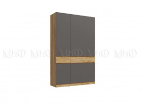 Шкаф 3-х створчатый Роджинамиф, дуб крафт/графит в Пыть-Яхе - pyt-yah.mebel-tymen.ru | фото