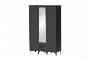 Шкаф 3-х створчатый с зеркалом Шарм ШК-3 Антрацит в Пыть-Яхе - pyt-yah.mebel-tymen.ru | фото