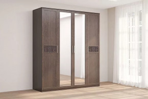 Шкаф 4-х створчатый с зеркалом Кэт-4 Венге Диал в Пыть-Яхе - pyt-yah.mebel-tymen.ru | фото