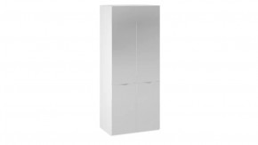 Шкаф для одежды (580) с 2 зеркальными дверями «Глосс» Белый Жемчуг, Белый глянец в Пыть-Яхе - pyt-yah.mebel-tymen.ru | фото