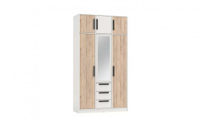 Шкаф для одежды 83.08 Вегас (3-х дв.) с зеркалом (ЛДСП Белый) в Пыть-Яхе - pyt-yah.mebel-tymen.ru | фото