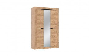 Шкаф для одежды 90.02 Флорида (3-х дв.) с зеркалом (ЛДСП Дуб золотой / ЛДСП Венге) в Пыть-Яхе - pyt-yah.mebel-tymen.ru | фото