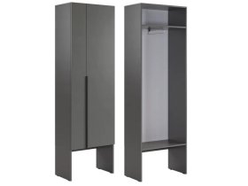 Шкаф двухдверный L600 Баско графит в Пыть-Яхе - pyt-yah.mebel-tymen.ru | фото