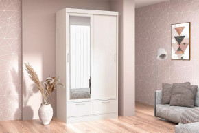 Шкаф-купе 008, двухдверный, с ящиками, бодега белая Диал в Пыть-Яхе - pyt-yah.mebel-tymen.ru | фото