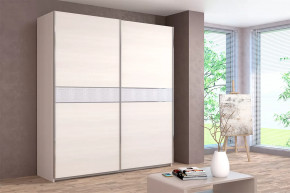 Шкаф-купе Иннэс-5 двухдверный 2000 мм Бодега белая в Пыть-Яхе - pyt-yah.mebel-tymen.ru | фото