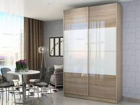 Шкаф-купе Марвин-3 Дуб сонома/Белый глянец СТЛ.299.05 в Пыть-Яхе - pyt-yah.mebel-tymen.ru | фото