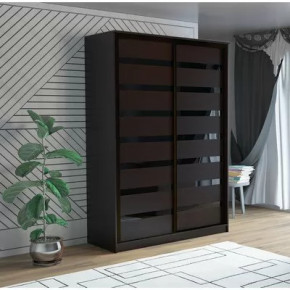 Шкаф-купе ПШ-2.9 1500 Вставка МДФ/стекло Венге в Пыть-Яхе - pyt-yah.mebel-tymen.ru | фото