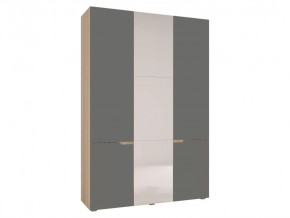 Шкаф трехстворчатый Анталия Сонома-Графит софт в Пыть-Яхе - pyt-yah.mebel-tymen.ru | фото