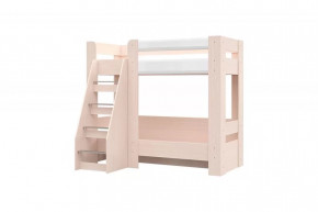 СИМБА Кровать 2х ярусная (сп/м 800*1900мм), Белый глянец НАСТИЛ в Пыть-Яхе - pyt-yah.mebel-tymen.ru | фото