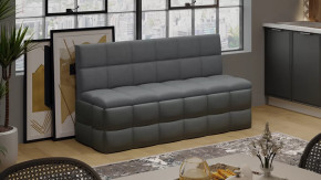 Скамья прямая «Домино» Исп. 2 Кожзам Серый, Велюр Серый в Пыть-Яхе - pyt-yah.mebel-tymen.ru | фото