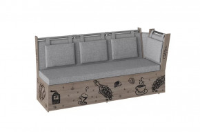 Скамья со спальным местом РОДЕНГО Сонома трюфель / Рогожка Серая в Пыть-Яхе - pyt-yah.mebel-tymen.ru | фото