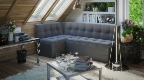 Скамья угловая «Домино» со спальным местом исп. 2 Кожзам Серый, Велюр Серый в Пыть-Яхе - pyt-yah.mebel-tymen.ru | фото