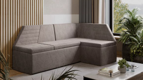 Скамья угловая «Лондон» со спальным местом Исп.2 Дуб Сонома трюфель, Микровелюр Wellmart Latte в Пыть-Яхе - pyt-yah.mebel-tymen.ru | фото