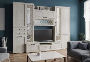 СОФИЯ Гостиная, ЛДСП Дуб крафт белый/ рамка МДФ Дуб крафт белый в Пыть-Яхе - pyt-yah.mebel-tymen.ru | фото