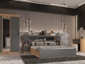 Спальный гарнитур Басямиф, графит/дуб крафт в Пыть-Яхе - pyt-yah.mebel-tymen.ru | фото