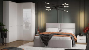 Спальный гарнитур «Глосс» №9 Белый Жемчуг, Белый глянец в Пыть-Яхе - pyt-yah.mebel-tymen.ru | фото