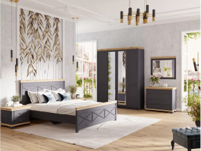Спальный гарнитур Лиана-1 Дуб Крафт Золотой/Графит в Пыть-Яхе - pyt-yah.mebel-tymen.ru | фото