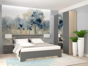 Спальный гарнитур с 3-х створчатым шкафом Анталия Сонома-Графит софт в Пыть-Яхе - pyt-yah.mebel-tymen.ru | фото