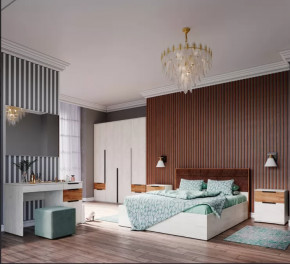 Спальня №1 ЛИЛЛЬ, ЛДСП Дуб крафт белый/Дуб крафт табачный в Пыть-Яхе - pyt-yah.mebel-tymen.ru | фото