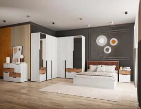 Спальня №2 Лилль Дуб крафт белый/дуб крафт табачный в Пыть-Яхе - pyt-yah.mebel-tymen.ru | фото