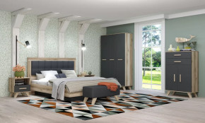 Спальня №ДКС-1 "Вега Скандинавия" Дуб каньон/Силк флай в Пыть-Яхе - pyt-yah.mebel-tymen.ru | фото