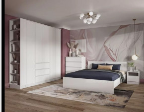 Спальня Мэнкс, набор №1 Белый/графит серый в Пыть-Яхе - pyt-yah.mebel-tymen.ru | фото