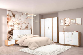 Спальня Эго, набор №БГ-2, дуб крафт золотой/белый глянец Диал в Пыть-Яхе - pyt-yah.mebel-tymen.ru | фото