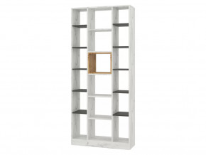 Стеллаж Кент-1 Секция-7 Дуб Крафт Белый/Антрацит в Пыть-Яхе - pyt-yah.mebel-tymen.ru | фото