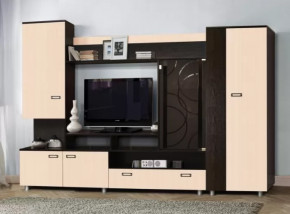 Стенка "Аллегро" вариант 3 венге Linum/дуб белфорт в Пыть-Яхе - pyt-yah.mebel-tymen.ru | фото