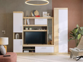 Стенка для гостиной Макси К1 дуб сонома/белое дерево в Пыть-Яхе - pyt-yah.mebel-tymen.ru | фото