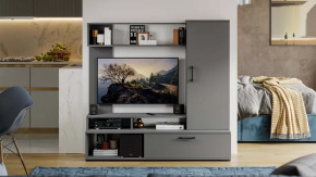 Стенка «Сиена» Графит Серый в Пыть-Яхе - pyt-yah.mebel-tymen.ru | фото