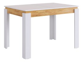 Стол обеденный раздвижной Гермес 2 белое дерево/дуб крафт золотой в Пыть-Яхе - pyt-yah.mebel-tymen.ru | фото