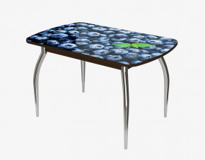 Стол Бостон-2 ф/п Черника, 1100*700 мм, венге/хром триумф в Пыть-Яхе - pyt-yah.mebel-tymen.ru | фото