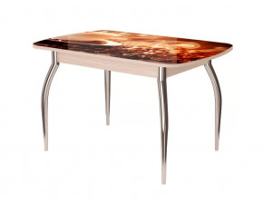 Стол Бостон-2 ф/п Корица, 1100*700 мм, дуб атланта/хром триумф в Пыть-Яхе - pyt-yah.mebel-tymen.ru | фото