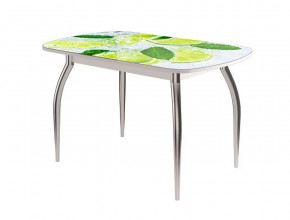 Стол Бостон-2 ф/п Лайм, 1100*700 мм, белый/хром триумф в Пыть-Яхе - pyt-yah.mebel-tymen.ru | фото