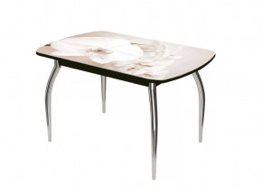 Стол Бостон-2 ф/п Лунная орхидея, 1100*700 мм, венге/хром триумф в Пыть-Яхе - pyt-yah.mebel-tymen.ru | фото