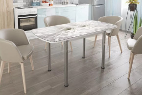 Стол Бостон-3 раздвижной, Флоренс, фотопечать/хром брифинг в Пыть-Яхе - pyt-yah.mebel-tymen.ru | фото