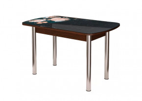 Стол Бостон, ф/п Цветы на мраморе/венге/хром брифинг в Пыть-Яхе - pyt-yah.mebel-tymen.ru | фото