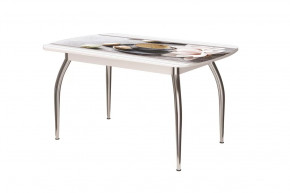 Стол Бостон ф/п кофе макарун/белый/хром триумф в Пыть-Яхе - pyt-yah.mebel-tymen.ru | фото