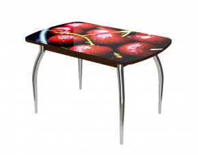 Стол Бостон ф/п Вишня, 900*600 мм, венге/хром триумф в Пыть-Яхе - pyt-yah.mebel-tymen.ru | фото